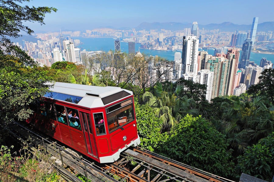 Tourist Tram at the Peak Hong Kong – Peel and Stick Wall Murals