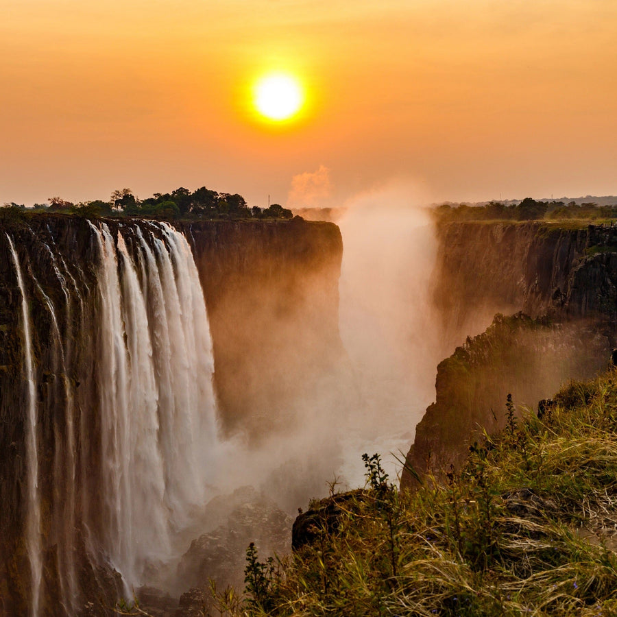 Victoria Falls Sunset Wall Mural Peel and stick Wall Mural Deposit Photo Color Original Custom Size