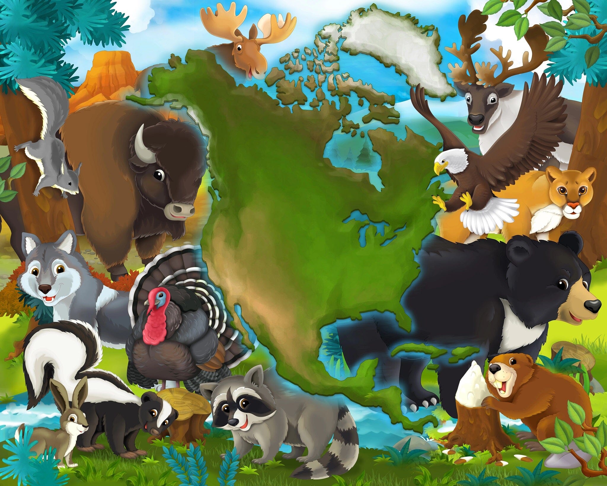 Nature’s Creatures Wall Mural - PASWM