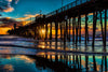 Oceanside Pier at Sunset Wall Mural - Peel and Stick Wall Murals Peel and stick Wall Mural Deposit photo Color Original Custom Size