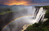 Rainbow at Waterfalls Wall Mural - Peel and Stick Wall Murals Peel and stick Wall Mural Photo Color Original Custom Size