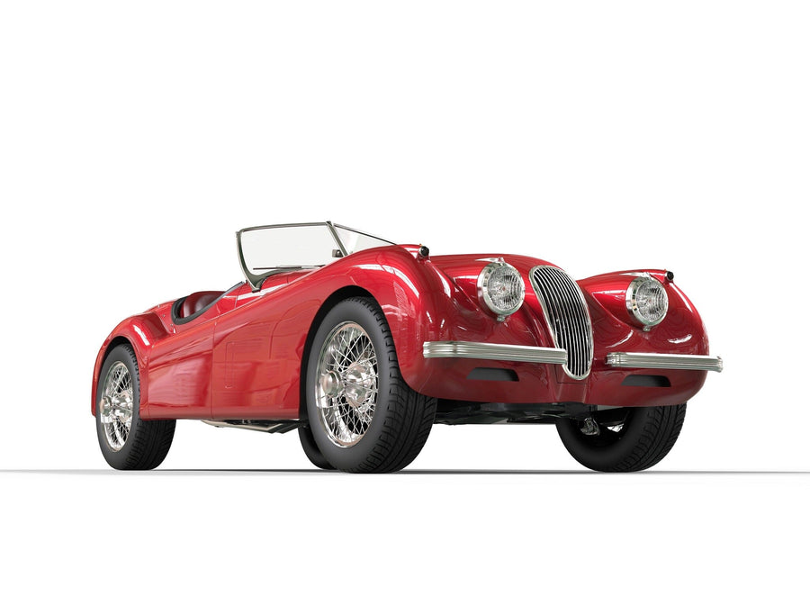 Red Vintage Car Wall Mural - Peel and Stick Wall Murals Peel and stick Wall Mural photo Color Original Custom Size