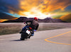 Riding Motorcycle in Asphalt Road Wall Mural Wallpaper Mural photo Color Original Custom Size