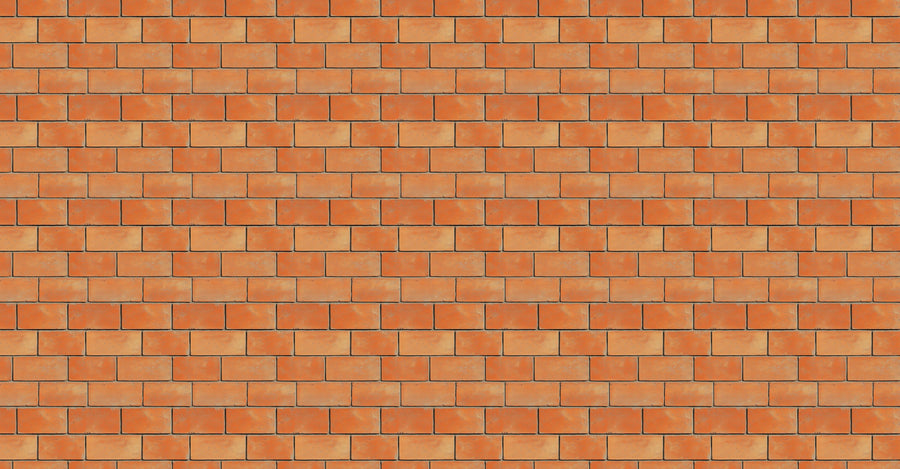 A minimalist scene features a beige spherical vase with dried grasses on a light wooden table, juxtaposed against the Rustic Red Brickwork Wall Mural, adding warmth with its reddish-brown brick tiles and emphasizing simple, natural textures and tones.