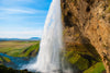 Seljalandsfoss Waterfall Iceland Wall Mural Wallpaper Mural Deposit photo Color Original Custom Size