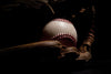 baseball and a baseball glove