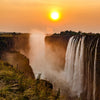 Victoria Falls Sunset Wall Mural Peel and stick Wall Mural Deposit Photo Color Original Custom Size