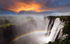 Victoria Falls with Rainbow Wall Mural - Peel and Stick Wall Murals Peel and stick Wall Mural Color Original Custom Size