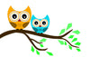 Yellow and Blue Owl Wall Mural Peel and stick Wall Mural Deposit photo Color Original Custom Size