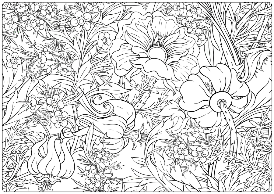 Color My Secret Garden - 808 Wall Art