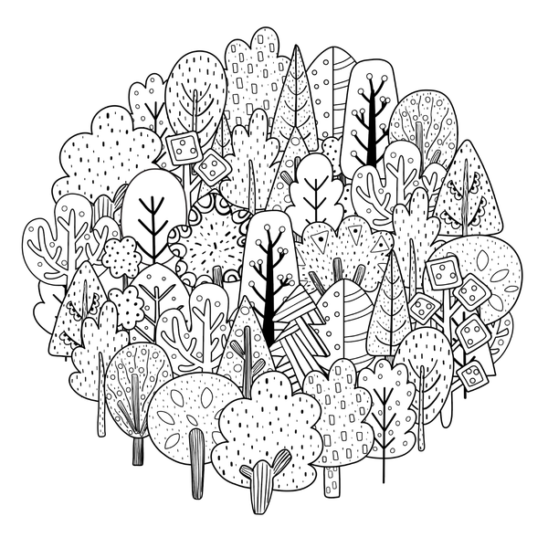 Color My Forest - 808 Wall Art