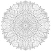 COLOR ME IN's Color My Wicker Mandala peel and stick wall mural.