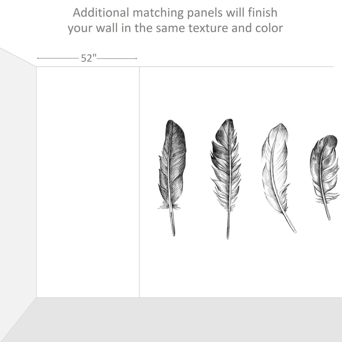 FEATHERS<br>(Matching Extension Panels) - 808 WALL ART
